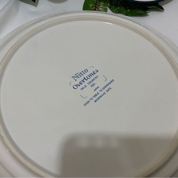 Vintage Nitto Overtones Stoneware "NILE COUNTRY" Set 5   Plates bowl JAPAN B6 - Picture 4 of 11